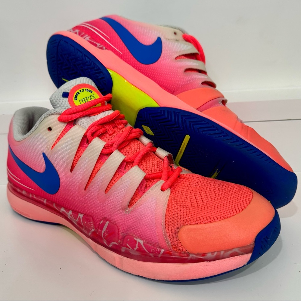 Nike Court Air Zoom Vapor 9.5 Pink Blue “Honey Deuce” FB2664-600 Men’s Sz 10.5